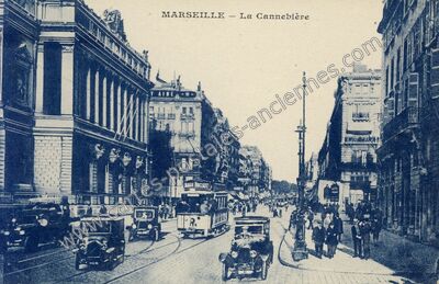 Carte postale ancienne La Cannebière — Marseille (Bouches-du-Rhône)