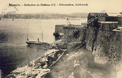Carte postale ancienne Collection du Château d'If. - Débarcadère, (côté nord — Marseille (Bouches-du-Rhône)