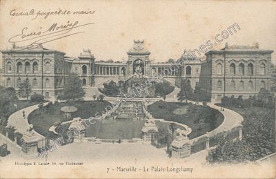 Carte postale ancienne Le Palais Longchamp — Marseille (Bouches-du-Rhône)