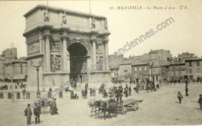 Carte postale ancienne La Porte d'Aix — Marseille (Bouches-du-Rhône)