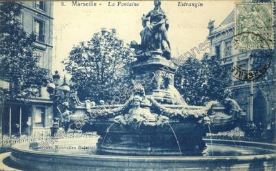 Carte postale ancienne La Fontaine Estrangin — Marseille (Bouches-du-Rhône)