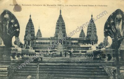 Carte postale ancienne Les cinq tours du Grand Palais de l'Indochine — Marseille (Bouches-du-Rhône)