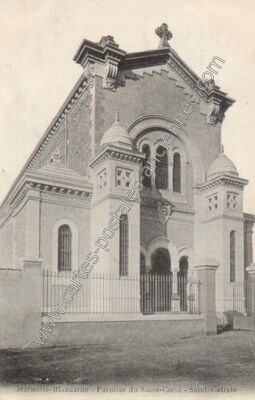 Carte postale ancienne Paroisse du Sacré-Cœur - Saint-Calixtte — Marseille (Bouches-du-Rhône)