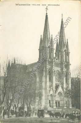 Carte postale ancienne Église des Réformés — Marseille (Bouches-du-Rhône)