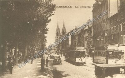 Carte postale ancienne La Canebière — Marseille (Bouches-du-Rhône)