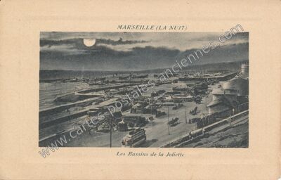 Carte postale ancienne Les Bassins de la Joliette — Marseille (Bouches-du-Rhône)
