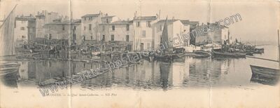 Carte postale ancienne Le Quai Sainte-Catherine — Martigues (Bouches-du-Rhône)