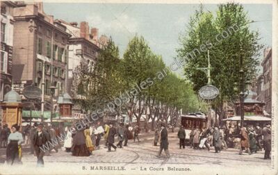 Carte postale ancienne Le Cours Belzunce — Marseille (Bouches-du-Rhône)
