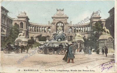 Carte postale ancienne Le Palais Longchamp, Musée des Beaux-Arts — Marseille (Bouches-du-Rhône)