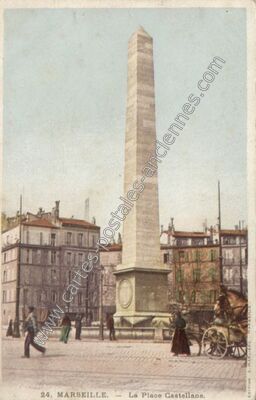 Carte postale ancienne La Place Castellane — Marseille (Bouches-du-Rhône)