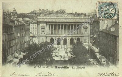 Carte postale ancienne La Bourse — Marseille (Bouches-du-Rhône)