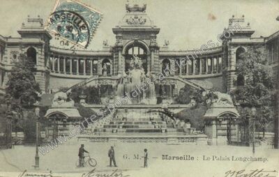 Carte postale ancienne Le Palais Longchamp — Marseille (Bouches-du-Rhône)
