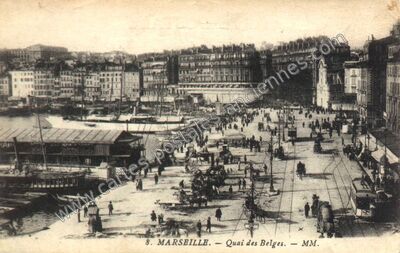 Carte postale ancienne Quai des Belges — Marseille (Bouches-du-Rhône)