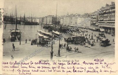 Carte postale ancienne Vue Générale du Port — Marseille (Bouches-du-Rhône)