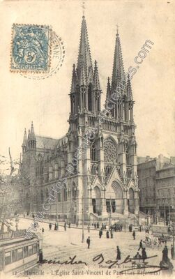 Carte postale ancienne L'Eglise Saint-Vincent de Paul (Les Réformes) — Marseille (Bouches-du-Rhône)