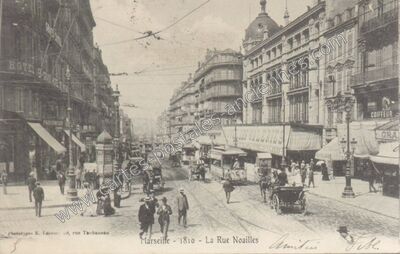 Carte postale ancienne La Rue Noailles — Marseille (Bouches-du-Rhône)
