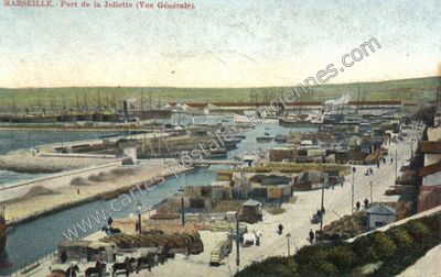 Carte postale ancienne Port de la Joliette (Vue Générale) — Marseille (Bouches-du-Rhône)