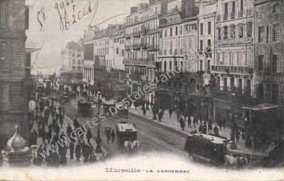 Carte postale ancienne LA CANNEBIÈRE — Marseille (Bouches-du-Rhône)