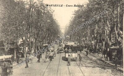 Carte postale ancienne Cours Belsunce — Marseille (Bouches-du-Rhône)
