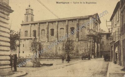 Carte postale ancienne Eglise de la Magdeleine — Martigues (Bouches-du-Rhône)