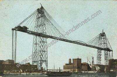 Carte postale ancienne Le Pont Transbordeur — Marseille (Bouches-du-Rhône)