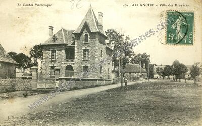 Carte postale ancienne Villa des Bruyères — Allanche (Cantal)