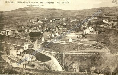 Carte postale ancienne Maillargues - Vue Générale — Allanche (Cantal)
