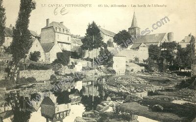 Carte postale ancienne Les bords de l'Allanche — Allanche (Cantal)