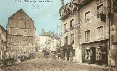 Carte postale ancienne Quartier du Barry — Allanche (Cantal)