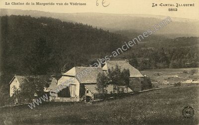 Carte postale ancienne Vedrines — Alleuze (Cantal)