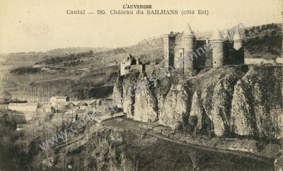 Carte postale ancienne Chateau de Sailhans — Andelat (Cantal)
