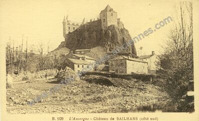 Carte postale ancienne Chateau de Sailhans — Andelat (Cantal)