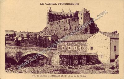 Carte postale ancienne Chateau du Saillant — Andelat (Cantal)