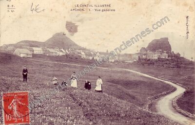 Carte postale ancienne Le Cantal illustré — Apchon (Cantal)