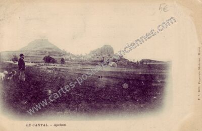 Carte postale ancienne Apchon — Apchon (Cantal)