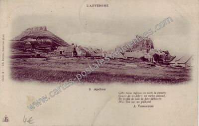 Carte postale ancienne L'AUVERGNE — Apchon (Cantal)
