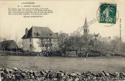 Carte postale ancienne L'AUVERGNE — Arnac (Cantal)