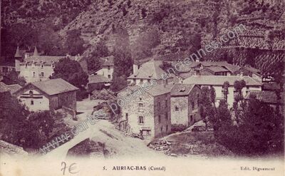 Carte postale ancienne Auriac Bas — Auriac-l'Église (Cantal)