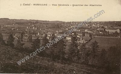 Carte postale ancienne Vue Générale - Quartier des Abattoirs — Aurillac (Cantal)