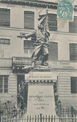 Carte postale ancienne Monument des Mobiles — Aurillac (Cantal)