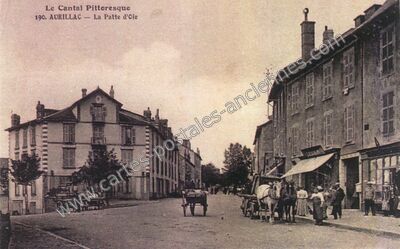 Carte postale ancienne La Patte d'Oie — Aurillac (Cantal)