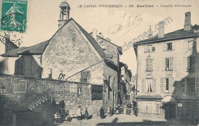 Carte postale ancienne Chapelle d'Aurinques — Aurillac (Cantal)