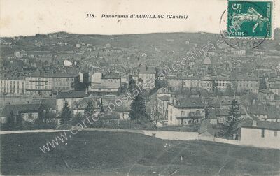 Carte postale ancienne Panorama — Aurillac (Cantal)