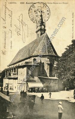 Carte postale ancienne Eglise de Notre-Dame-aux-Neiges — Aurillac (Cantal)