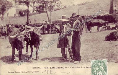 Carte postale ancienne Lou Pachi, ou la Conclusion d'un March — Aurillac (Cantal)