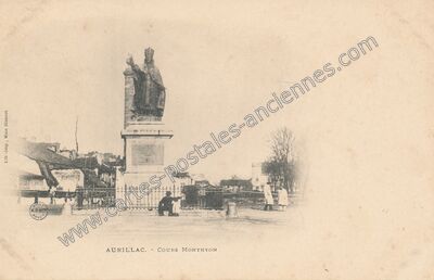 Carte postale ancienne Cours Monthyon — Aurillac (Cantal)