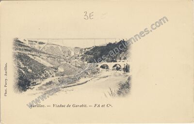 Carte postale ancienne Viaduc de Garabit — Aurillac (Cantal)
