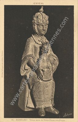Carte postale ancienne Vierge noire de Notre-Dame aux-Neiges — Aurillac (Cantal)