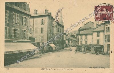 Carte postale ancienne Place Gerbert — Aurillac (Cantal)