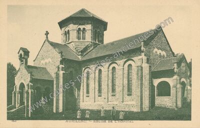 Carte postale ancienne Eglise de l'Hôpital — Aurillac (Cantal)